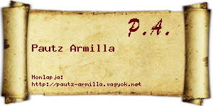 Pautz Armilla névjegykártya